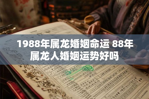 1988年属龙婚姻命运 88年属龙人婚姻运势好吗