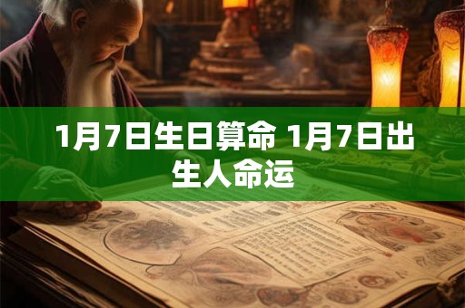 1月7日生日算命 1月7日出生人命运 1月7日生日算命 1月7日出生人命运