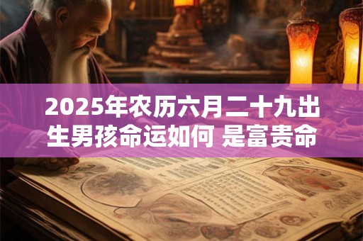 2025年农历六月二十九出生男孩命运如何 是富贵命吗