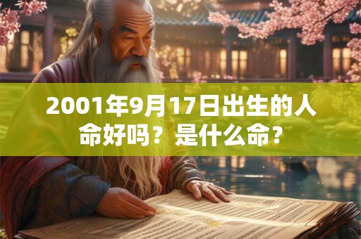2001年9月17日出生的人命好吗？是什么命？
