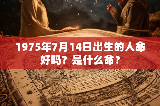 1975年7月14日出生的人命好吗？是什么命？