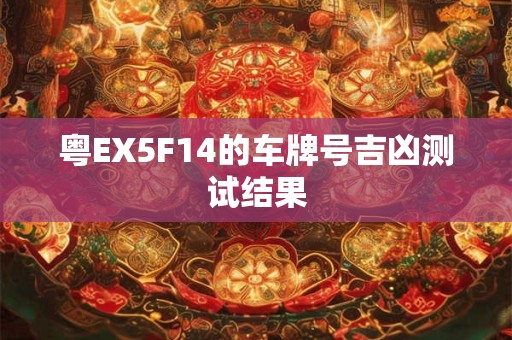 粤EX5F14的车牌号吉凶测试结果