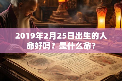 2019年2月25日出生的人命好吗？是什么命？