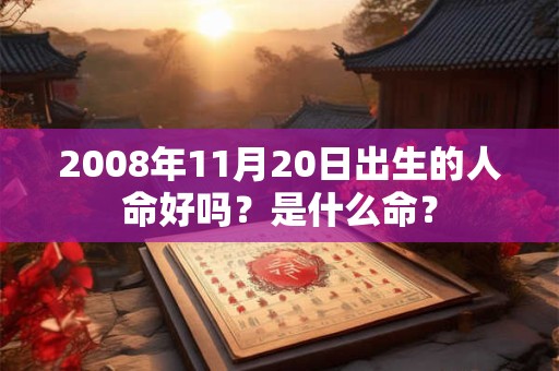 2008年11月20日出生的人命好吗？是什么命？