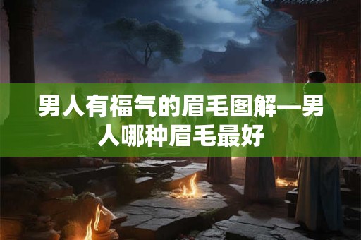 男人有福气的眉毛图解—男人哪种眉毛最好