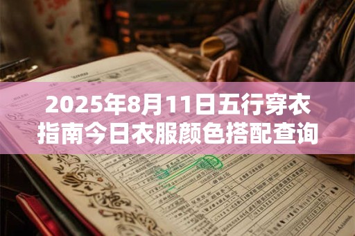2025年8月11日五行穿衣指南今日衣服颜色搭配查询