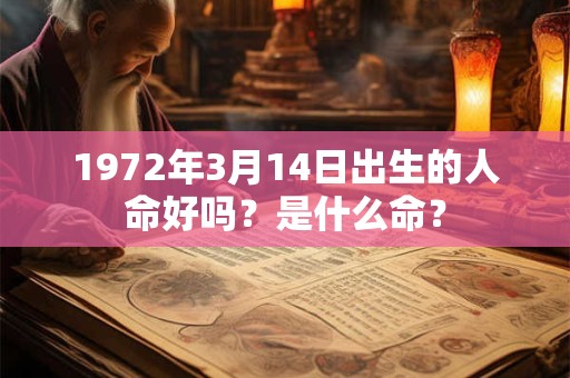 1972年3月14日出生的人命好吗？是什么命？