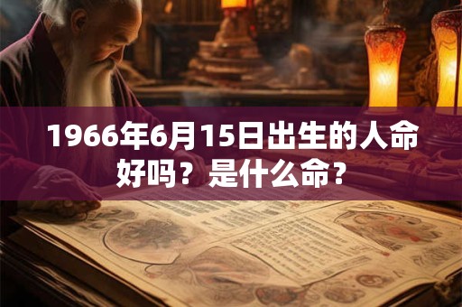 1966年6月15日出生的人命好吗？是什么命？