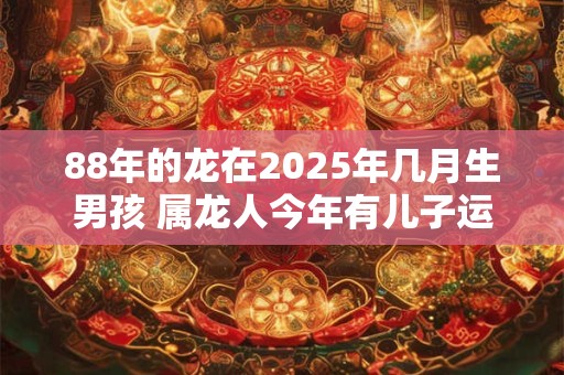 88年的龙在2025年几月生男孩 属龙人今年有儿子运吗