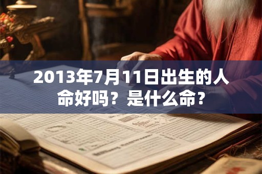 2013年7月11日出生的人命好吗？是什么命？