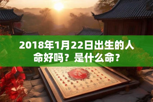 2018年1月22日出生的人命好吗？是什么命？