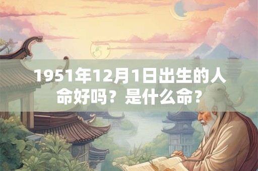 1951年12月1日出生的人命好吗？是什么命？