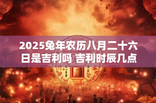 2025兔年农历八月二十六日是吉利吗 吉利时辰几点