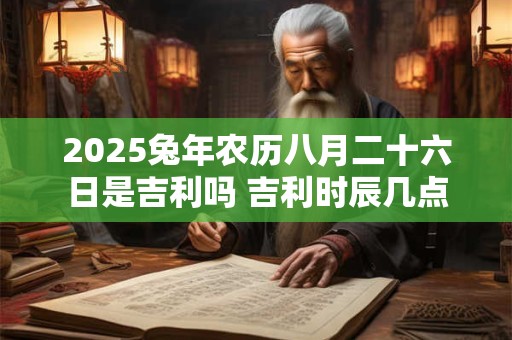 2025兔年农历八月二十六日是吉利吗 吉利时辰几点