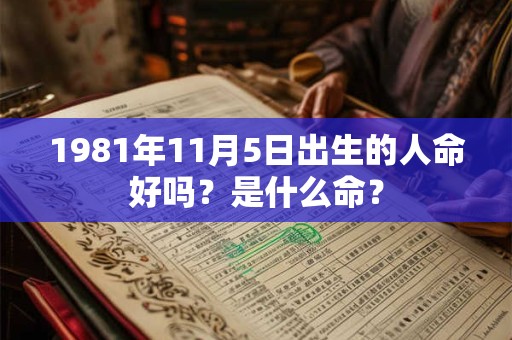 1981年11月5日出生的人命好吗？是什么命？