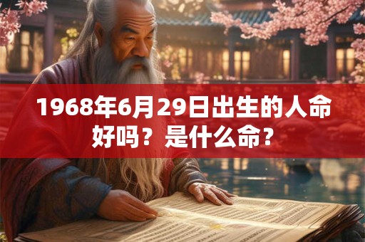 1968年6月29日出生的人命好吗？是什么命？