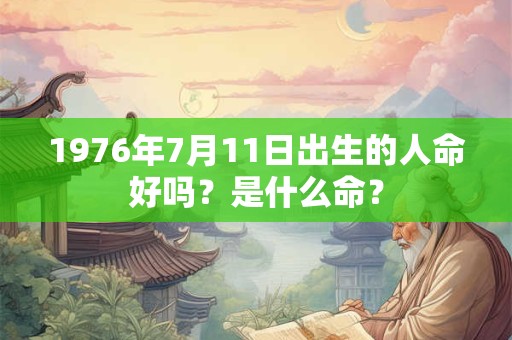详细阅读:1976年7月11日出生的人命好吗?是什么命? 1976年7月11日出生的人命好吗?是什么命?