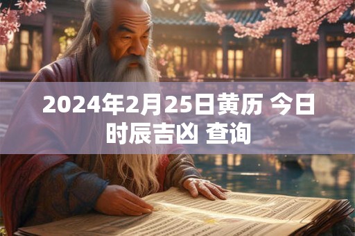 2024年2月25日黄历 今日时辰吉凶 查询