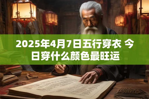 2026年4月7日五行穿衣 今日穿什么颜色最旺运 2026年4月7日五行穿衣 今日穿什么颜色最旺运