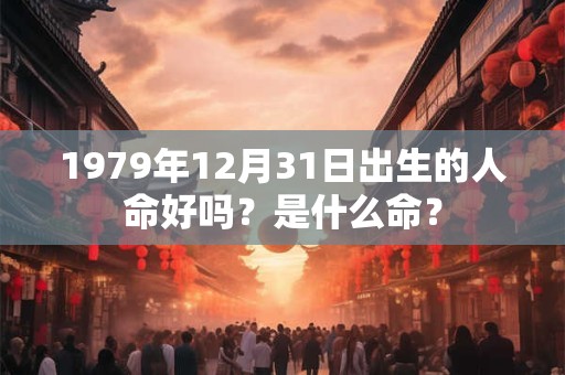 1979年12月31日出生的人命好吗？是什么命？