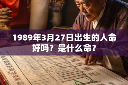 1989年3月27日出生的人命好吗？是什么命？