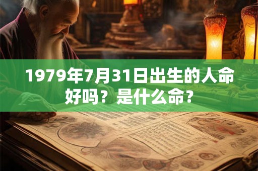 1979年7月31日出生的人命好吗？是什么命？
