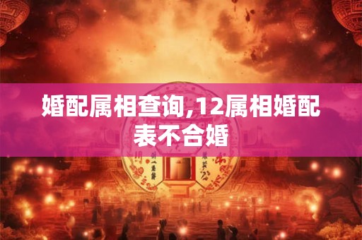 婚配属相查询,12属相婚配表不合婚