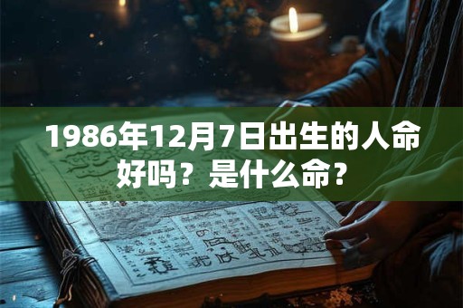1986年12月7日出生的人命好吗？是什么命？