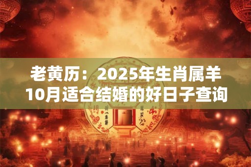 老黄历：2025年生肖属羊10月适合结婚的好日子查询