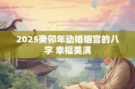 2025癸卯年动婚姻宫的八字 幸福美满