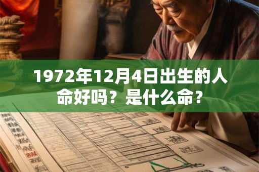 1972年12月4日出生的人命好吗？是什么命？