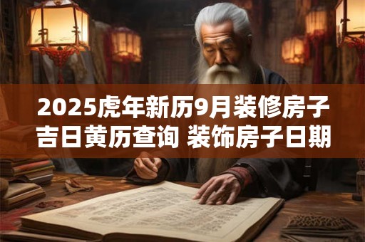 2025虎年新历9月装修房子吉日黄历查询 装饰房子日期