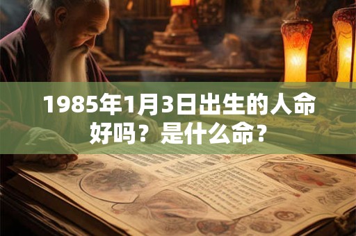 1985年1月3日出生的人命好吗？是什么命？
