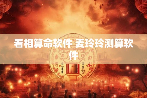 看相算命软件 麦玲玲测算软件