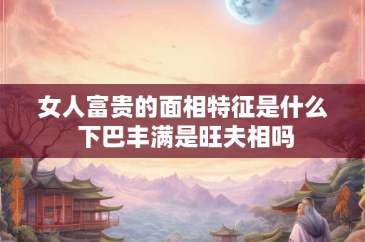 女人富贵的面相特征是什么 下巴丰满是旺夫相吗 女人富贵的面相特征是什么 下巴丰满是旺夫相吗