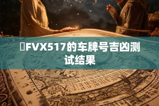 粵FVX517的车牌号吉凶测试结果