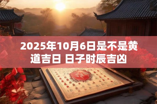 2026年10月6日是不是黄道吉日 日子时辰吉凶 2026年10月6日是不是黄道吉日 日子时辰吉凶