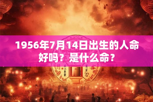 1956年7月14日出生的人命好吗？是什么命？
