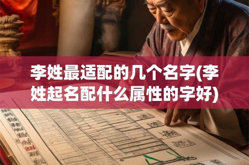 李姓最适配的几个名字(李姓起名配什么属性的字好)