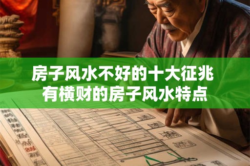 房子风水不好的十大征兆 有横财的房子风水特点 房子风水不好的十大征兆 有横财的房子风水特点