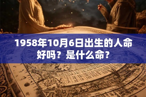 1958年10月6日出生的人命好吗？是什么命？