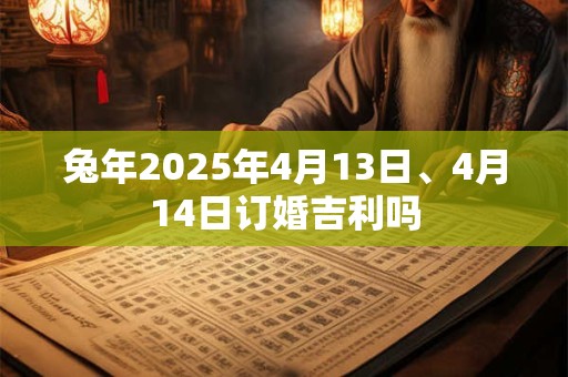 兔年2025年4月13日、4月14日订婚吉利吗