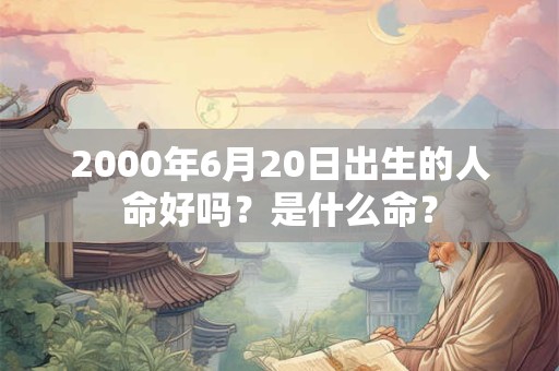 2000年6月20日出生的人命好吗？是什么命？