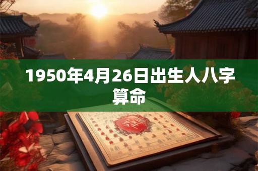 1950年4月26日出生人八字算命