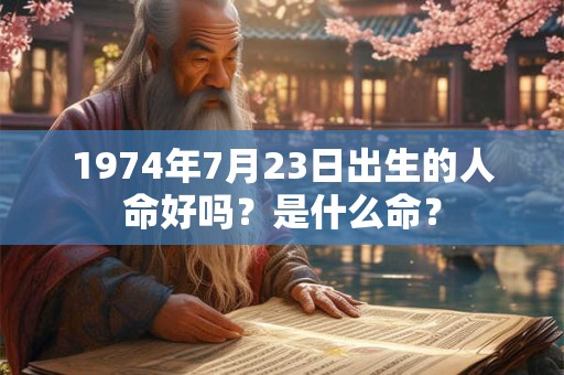 1974年7月23日出生的人命好吗？是什么命？