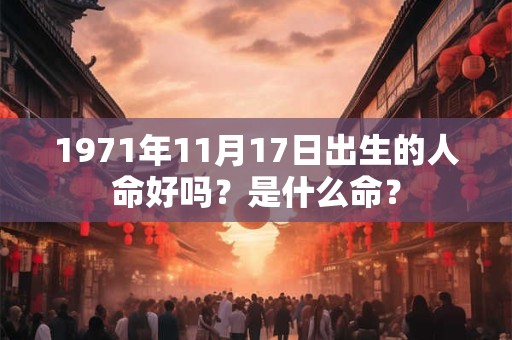 1971年11月17日出生的人命好吗？是什么命？