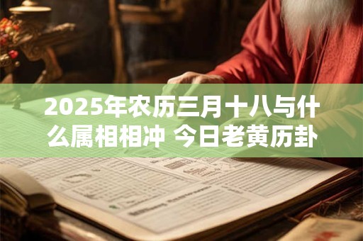 2025年农历三月十八与什么属相相冲 今日老黄历卦象