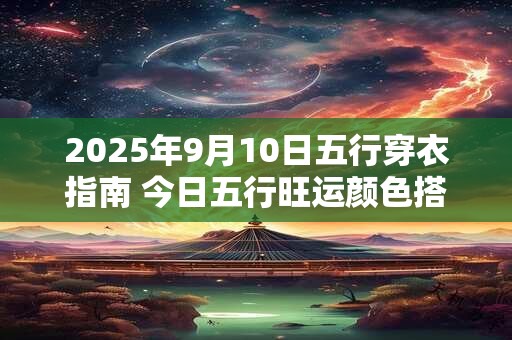 2025年9月10日五行穿衣指南 今日五行旺运颜色搭配