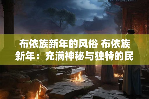 布依族新年的风俗 布依族新年:充满神秘与独特的民族风俗 布依族新年的风俗 布依族新年:充满神秘与独特的民族风俗