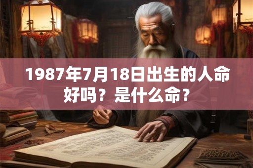 1987年7月18日出生的人命好吗？是什么命？